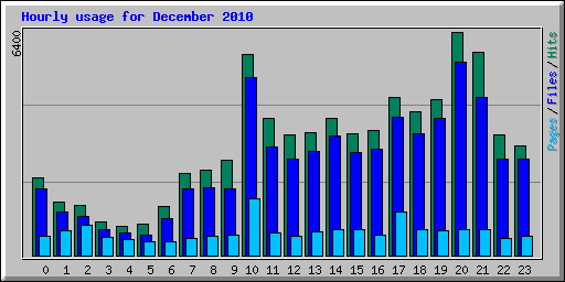 Hourly usage for December 2010
